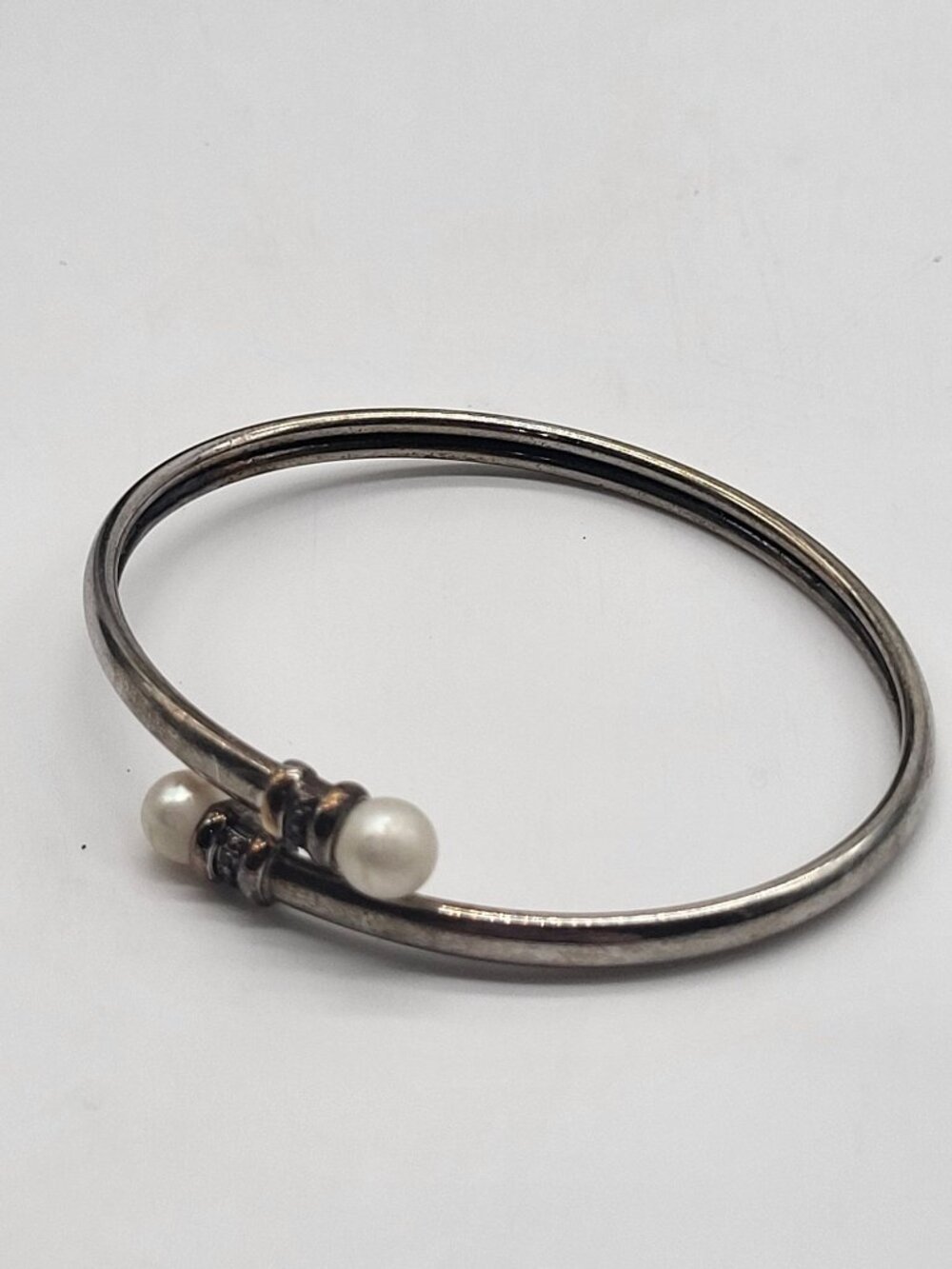 Alwand Vahan AV Sterling Silver 925 10k Pearl Bypass Bracelet Wrap *READ - Picture 6 of 11